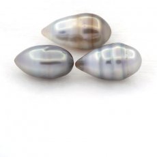 Lotto di 3 Keishi di Tahiti - 2.2 gr
