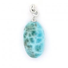 Ciondolo in Argento e 1 Larimar - 28 x 16 x 8.5 mm - 6.7 gr