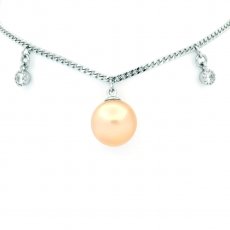 Bracciale in Argento con 1 Perla d'Australia Rotonda B/C 9.6 mm