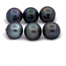 Lot of 6 Tahitian Pearls Semi-Baroque C from 12 to 12.4 mm
