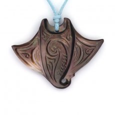 Ciondolo a forma di manta in Madreperla di Tahiti