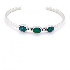 Bracciale in Argento con 3 Opali Australiani (Doppiette) - 2.7 carati