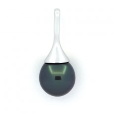 Ciondolo in Argento e 1 Perla di Tahiti Semi-Baroccha B/C 11.7 mm