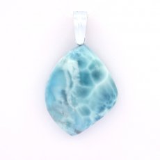 Ciondolo in Argento e 1 Larimar - 35 x 27 x 9 mm - 13.5 gr