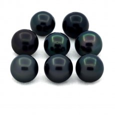 Lot von 8 Runde TahitiPerlen C/D von 7.4 bis 7.8 mm