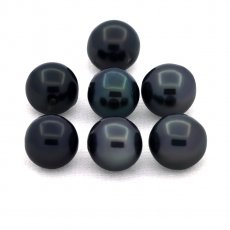 Lotto di 7 Perle di Tahiti Semi-Rotonde C/D di 7.5 a 7.9 mm