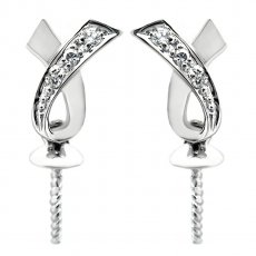 Orecchini per le perle di 8 a 12 mm - Argento .925