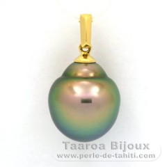 Ciondolo in Oro 18K e 1 Perla di Tahiti Semi-Barocca B 11.9 mm