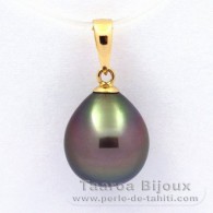 Ciondolo in Oro 18K e 1 Perla di Tahiti Semi-Barocca A 9.9 mm