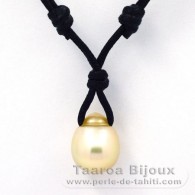 Collana in Cotone e 1 Perla de Australia Semi-Barocca C 12.1 mm