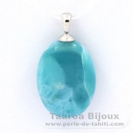 Ciondolo in Argento e 1 Larimar - 20 x 14.5 x 7.7 mm - 3.75 gr