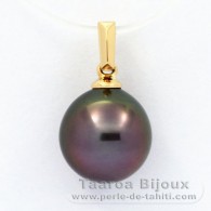 Ciondolo in Oro 18K e 1 Perla di Tahiti Semi-Barocca B 10.3 mm
