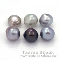Lotto di 6 Keishi di Tahiti - 3.2 gr