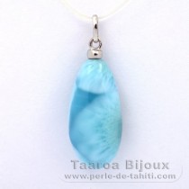 Ciondolo in Argento e 1 Larimar - 22.5 x 11 x 8 mm - 3.3 gr