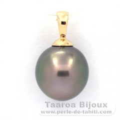 Ciondolo in Oro 18K e 1 Perla di Tahiti Semi-Barocca B 10.3 mm