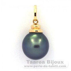 Ciondolo in Oro 18K e 1 Perla di Tahiti Semi-Barocca B 11.6 mm