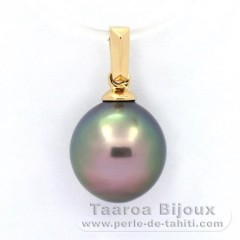 Ciondolo in Oro 18K e 1 Perla di Tahiti Semi-Barocca B 9.6 mm