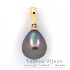 Ciondolo in Oro 18K e 1 Perla di Tahiti Semi-Barocca A 9.7 mm