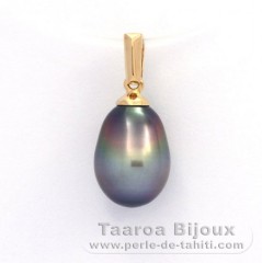 Ciondolo in Oro 18K e 1 Perla di Tahiti Semi-Barocca B 8.2 mm