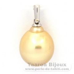 Ciondolo in Argento e 1 Perla de Australia Barocca C 11.8 mm