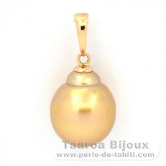 Ciondolo in Oro 18K e 1 Perla de Australia Barocca B 10.2 mm