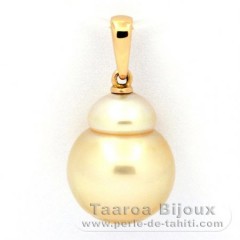 Ciondolo in Oro 18K e 1 Perla de Australia Barocca B 12 mm