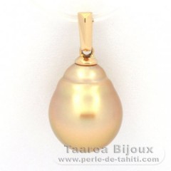 Ciondolo in Oro 18K e 1 Perla de Australia Cerchiate B 10.3 mm