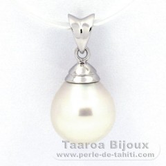 Ciondolo in Argento e 1 Perla Semi-Barocca C 10 mm