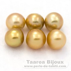 Lotto di 6 Perle di Australia Semi-Barroca C di 8.5 a 8.9 mm