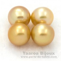 Lotto di 4 Perle di Australia Semi-Rotonda C di 8.5 a 8.9 mm