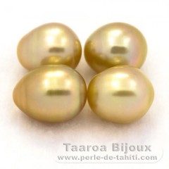 Lotto di 4 Perle di Australia Semi-Barroca C di 11.1 a 11.2 mm