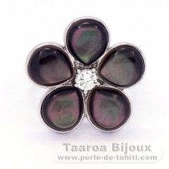 Anello in Argento e madreperla di Tahiti