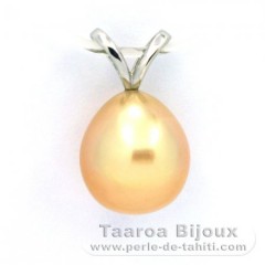 Ciondolo in Argento e 1 Perla de Australia Semi-Barocca C 10.3 mm