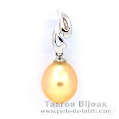 Ciondolo in Argento e 1 Perla de Australia Semi-Barocca C 9.3 mm