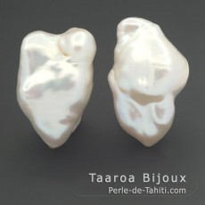 2 Perle d'Acqua Dolce Barocca B 11.2 e 11.3 mm