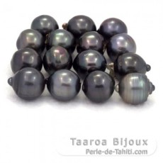 Lotto di 15 Perle di Tahiti Barroca D di 12 à 12.4 mm