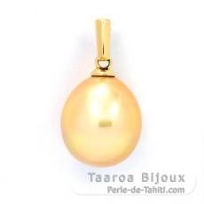 Ciondolo in Oro 18K e 1 Perla de Australia Semi-Barocca B 12.2 mm