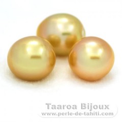 Lotto di 3 Perle die Australia Semi-Barroca A+ di 12.1 a 12.3 mm