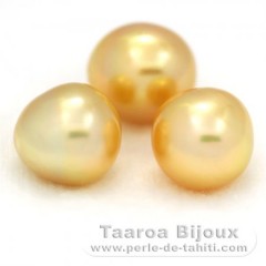 Lotto di 3 Perle di Australia Semi-Barroca A+ di 11.1 a 11.2 mm