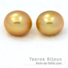 Lotto di 2 Perle di Australia Semi-Barroca A+ 11.5 e 11.8 mm