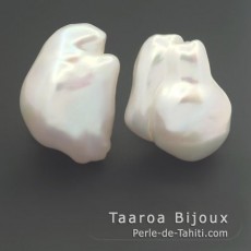 2 Perle d'Acqua Dolce Barocca B 9.8 e 10.5 mm