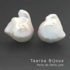 2 Perle d'Acqua Dolce Barocca B 9 e 10 mm