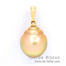 Ciondolo in Oro 18K e 1 Perla de Australia Cerchiate B 12.2 mm