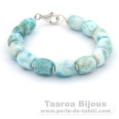 Braccialetto di 13 Larimar - 17.5 cm - 20.1 gr