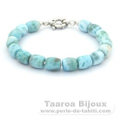 Braccialetto di 16 Larimar - 20 cm - 23 gr