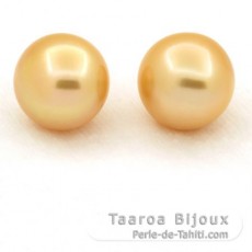 Lotto di 2 Perle di Australia Semi-Barroca C di 12.1 a 12.4 mm