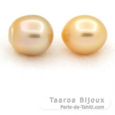 Lotto di 2 Perle di Australia Semi-Barroca C 11 e 11.3 mm