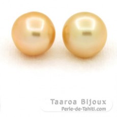 Lotto di 2 Perle di Australia Semi-Barroca C 11 e 11.3 mm