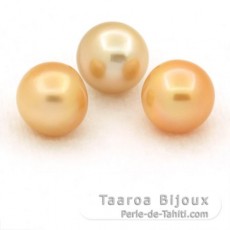 Lotto di 3 Perle di Australia Semi-Barroca C 8.9 mm