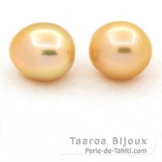 Lotto di 2 Perle di Australia Semi-Barroca C 12.4 mm